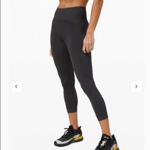 Lululemon Train Free High-Rise Crop 23” Grey Sz 4